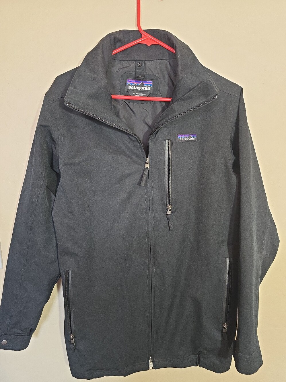Patagonia H2NO Mens Black Performance Softshell Waterproof Jacket Size XS
